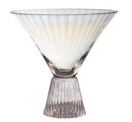 Beveled Martini Glass
