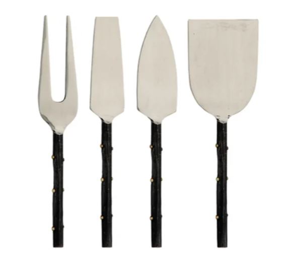 Black and Gold Cheese Knives