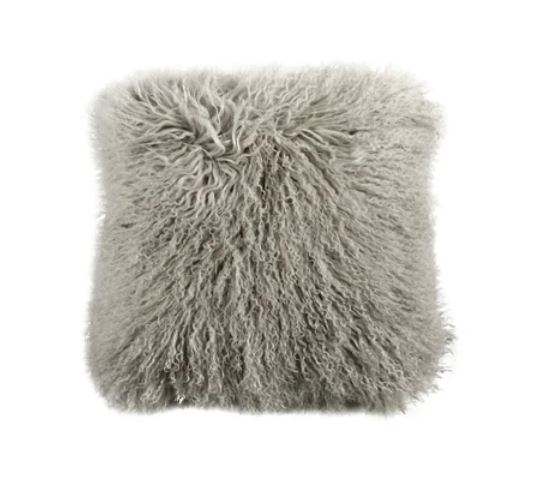 Mongolian Fur Throw Pillow